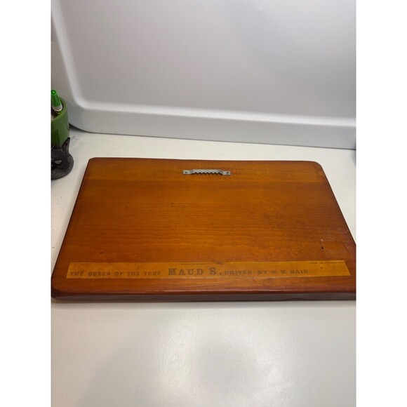 Vintage Scott Leighton "The Queen Of The Turf, Maud S. WW Bair" Print on wood - Picture 5 of 7